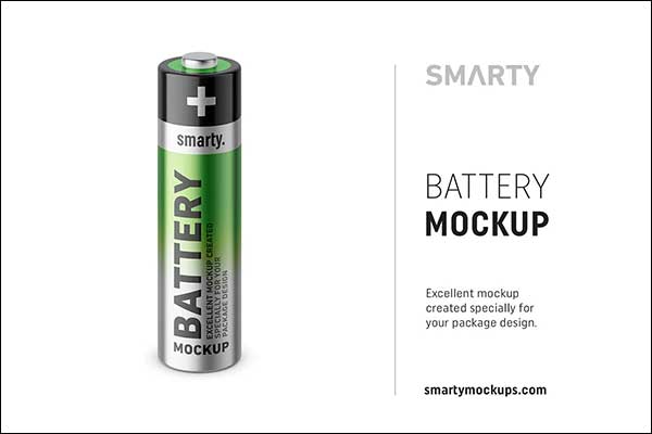 Editable Battery Mockup