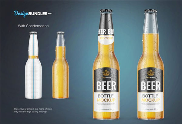 Editable Beer Bottle Mockups