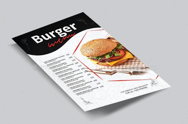 Editable Burger Menu Templates