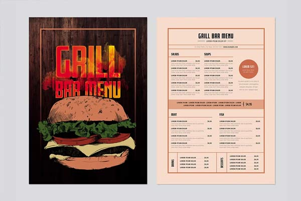 Simple Burger Menu Templates
