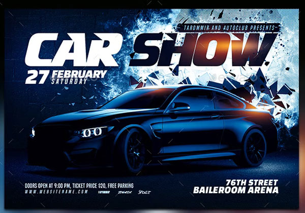 Editable Car Show Flyer Template