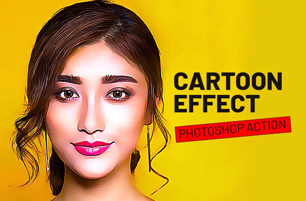 Editable Cartoon Effect Photoshop Action