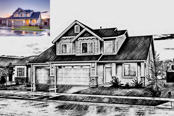 Editable Charcoal Drawing Photoshop Action