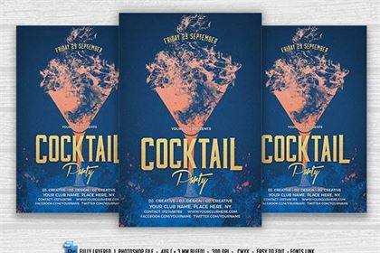 Editable Cocktail Party Flyer