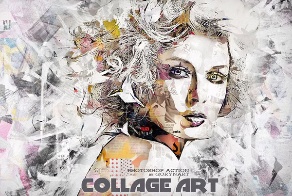 Editable Collage Art Photoshop Action