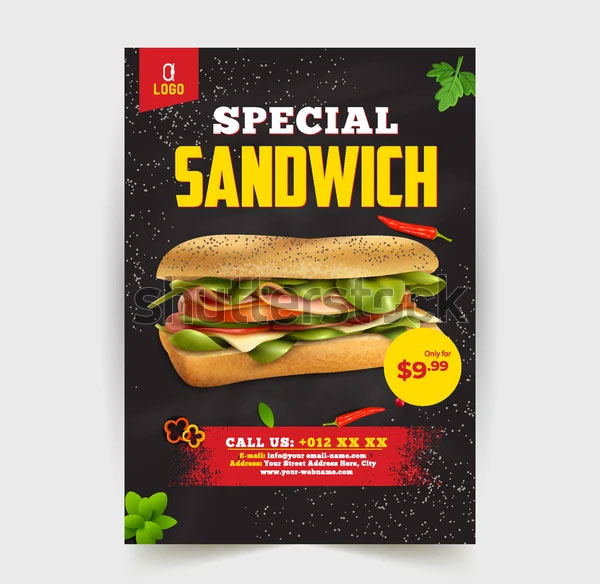 Editable Fast Food Flyer
