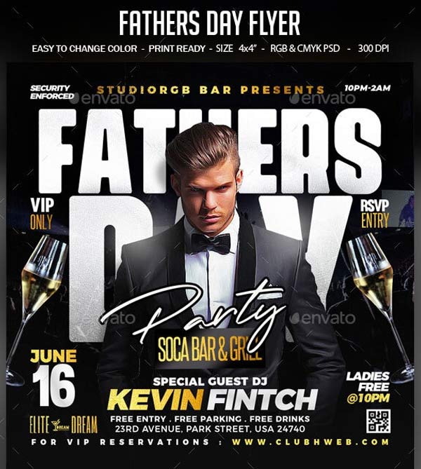 Editable Fathers Day Flyer Design