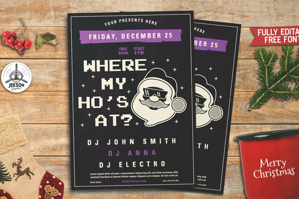 Editable Festive Flyer Template
