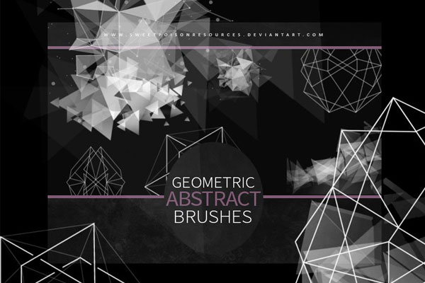 Editable Geometry Photoshop Brushes