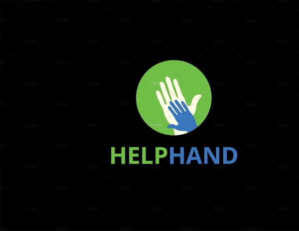 Editable Help Hand Logo Template