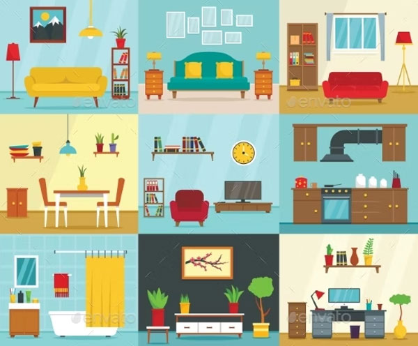 Editable Interior Banner Set