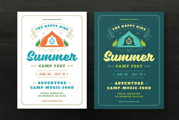 Editable Kids Camp Flyer Template