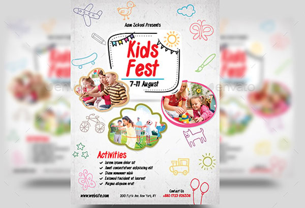 Editable Kids Festival Flyer Template Free Download