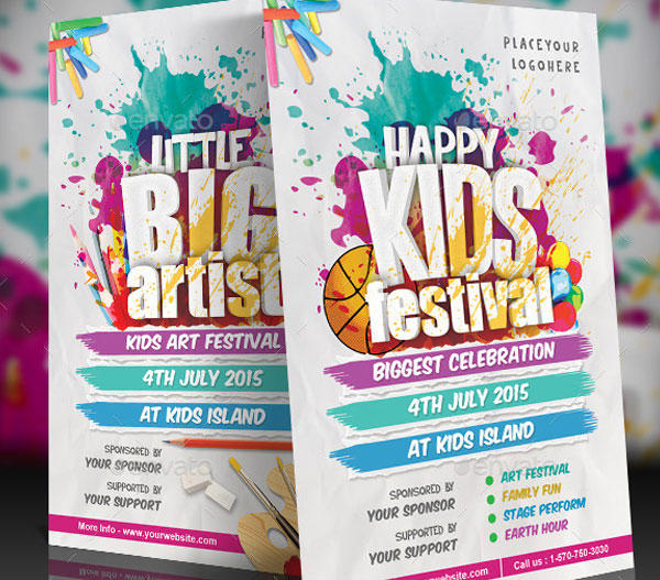 Editable Kids Festival Flyer Templates