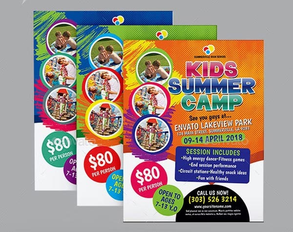 Editable Kids Summer Camp Flyer