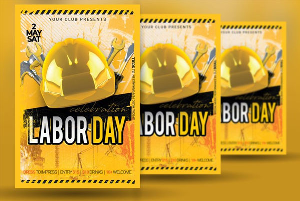 Editable Labor Day Party Event Flyer Templates