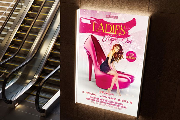 Editable Ladies Night Party Flyer Template
