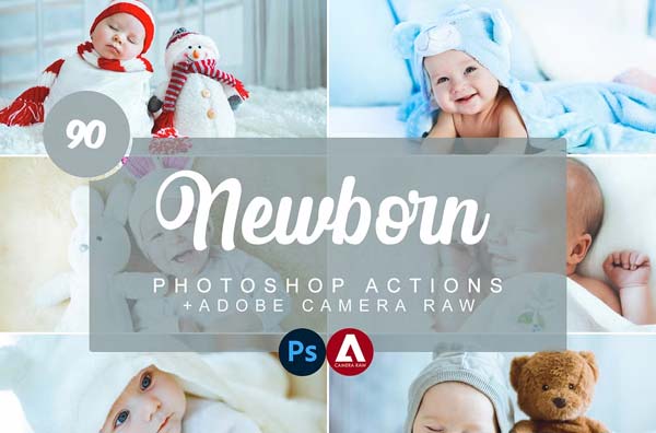 Editable Newborn Photoshop Actions