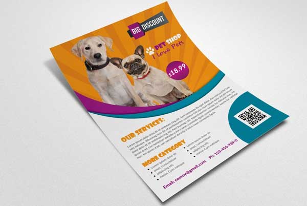Editable Pet Shop Flyer Template