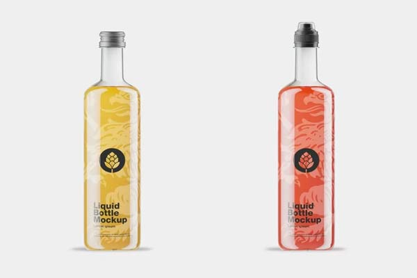 Editable Plastic Juice Bottle Mockup