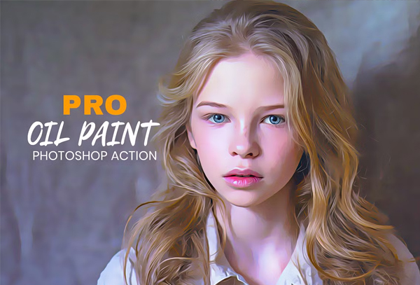 Editable Pro Oil Paint Photoshop Action