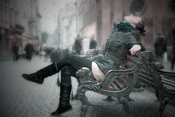 Editable Rain - Photoshop Action