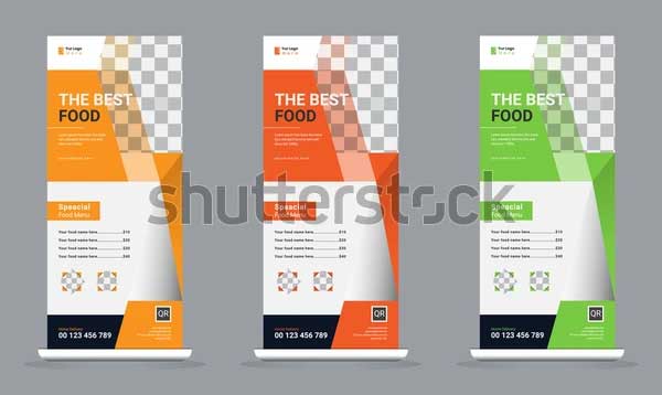 Editable Restaurant Sale Rollup Signage Template