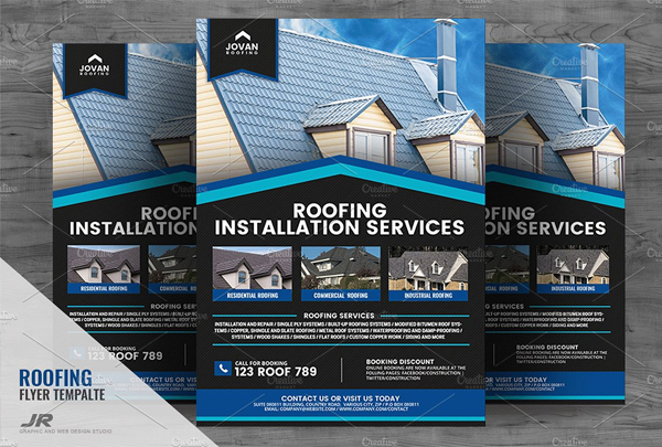 Editable Roofing Services Flyer