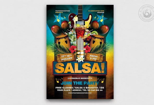 Editable Salsa Flyer Template