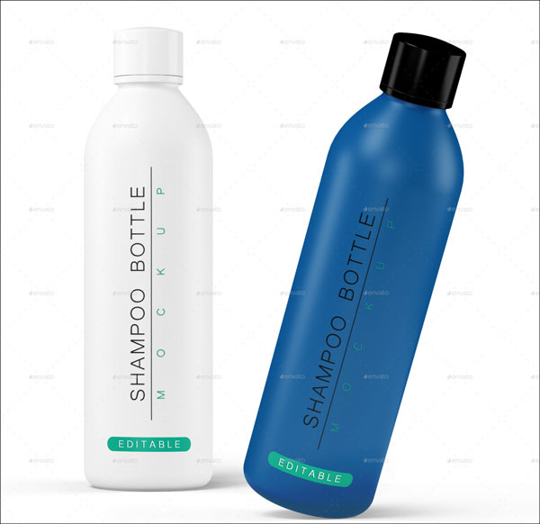 Editable Shampoo Bottle Mock-up