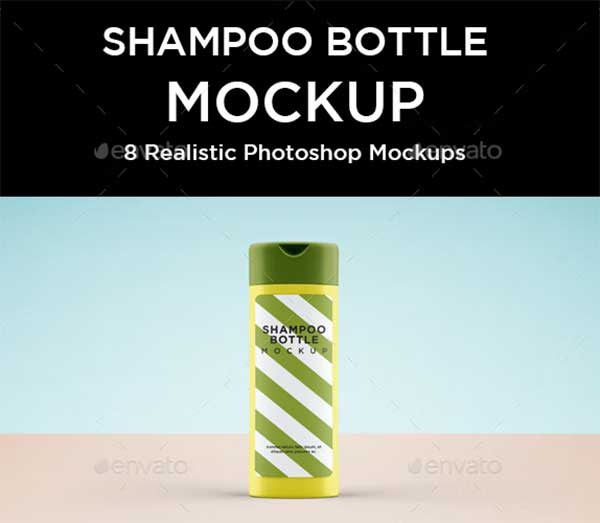 Editable Shampoo Bottle Mockups