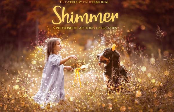 Editable Shimmer Photoshop Actions