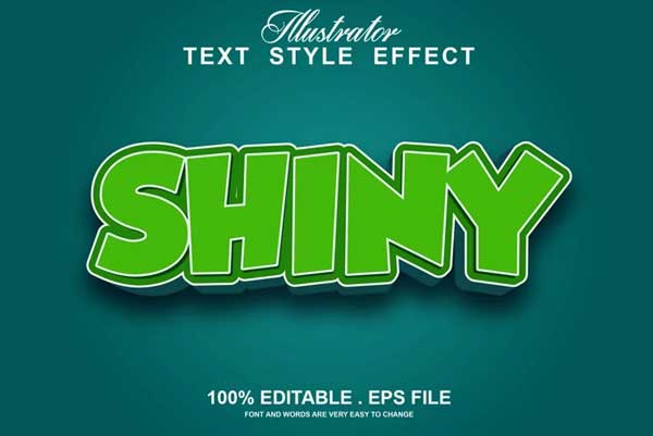 Editable Shiny Photoshop Text Effects