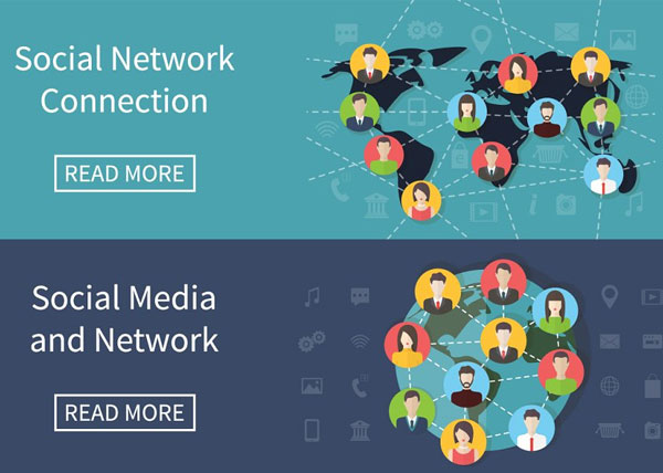 Editable Social Network Elements Template