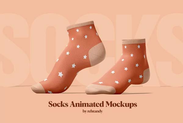 Editable Socks Animated Mockups