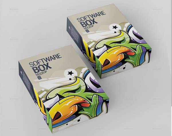 Editable Software Box Mockups