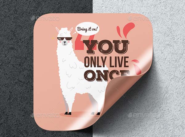 Editable Stickers Mockups Set