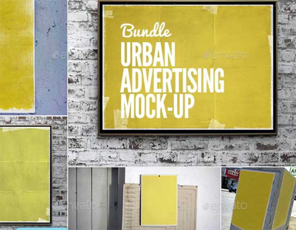 Editable Street Poster Mockup Bundle