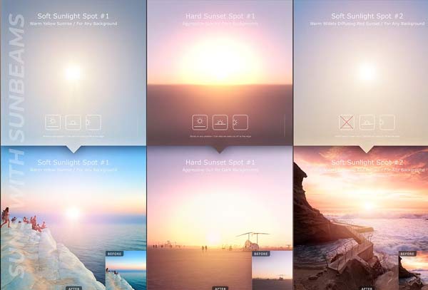 Editable Sun Flare Photoshop Overlays Free
