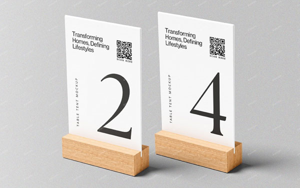 Editable Table Tent Mockup Template
