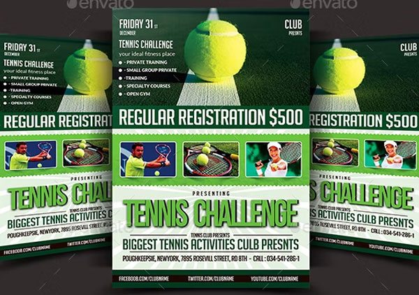 Editable Tennis Flyer Templates