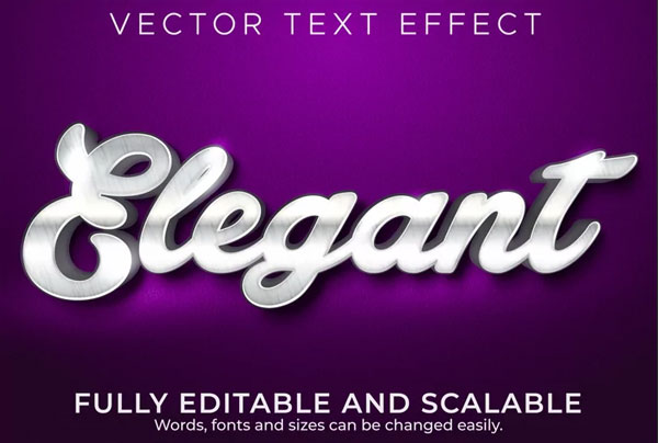 Editable Text Effect Elegant PSD Text Style