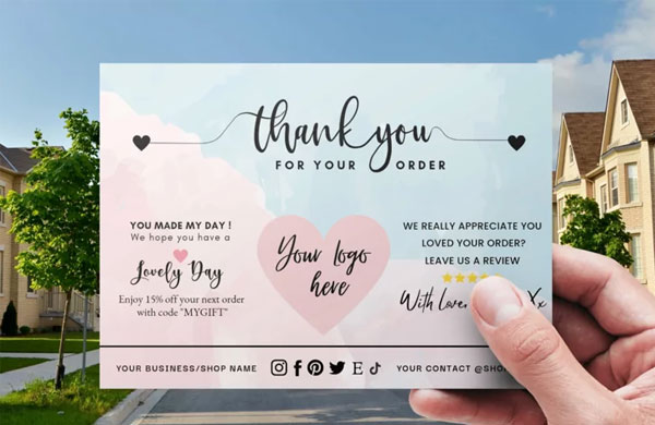 Editable Thank You Card Template