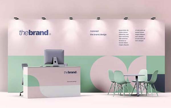 Editable Trade Show Booth Design Mockup