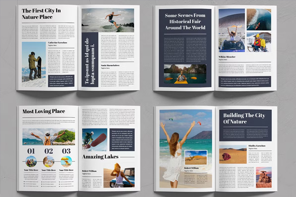 Editable Travel Magazine Template