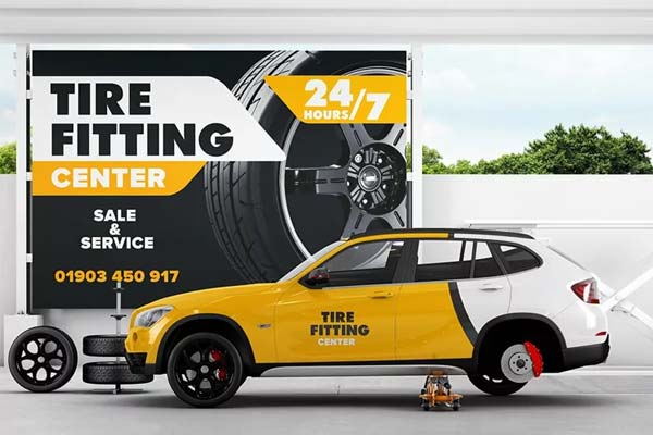 Editable Vehicle Mockup Free Download