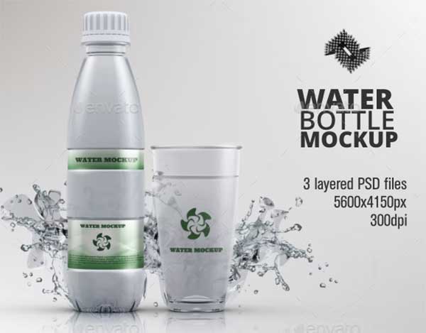 Editable Water Bottle Mockup