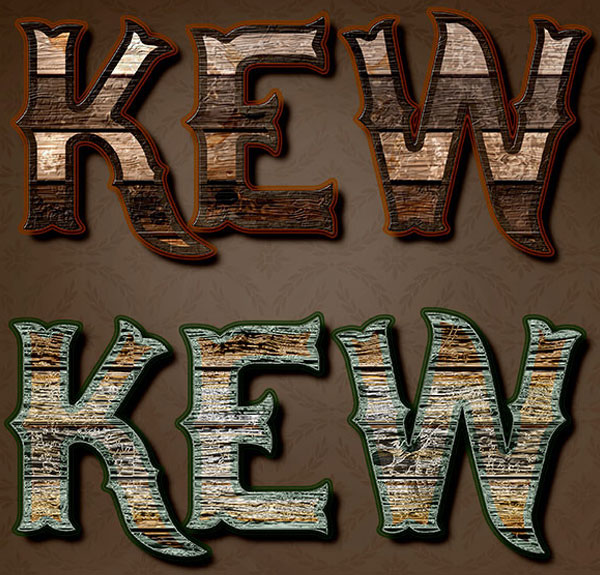 Editable Wood Photoshop Layer Styles