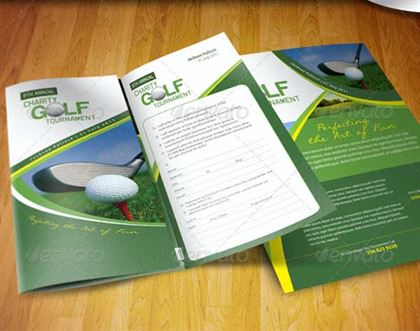 Editable Golf Tournament Brochure Template