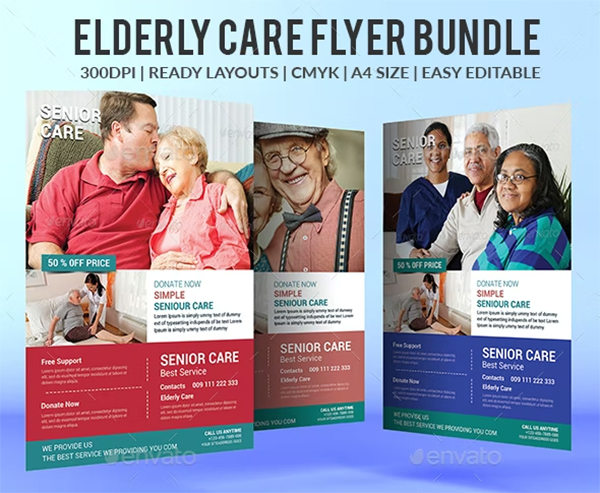 Elderly Home Care Flyers Bundle